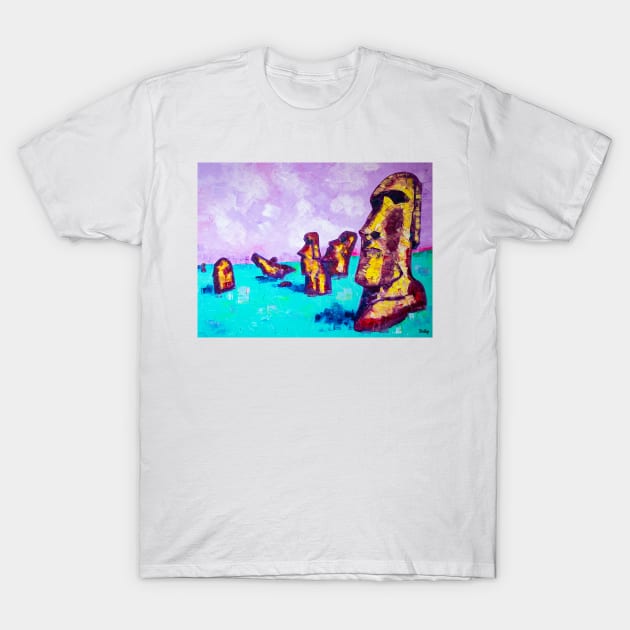 Easter Island. Moai T-Shirt by NataliaShchip